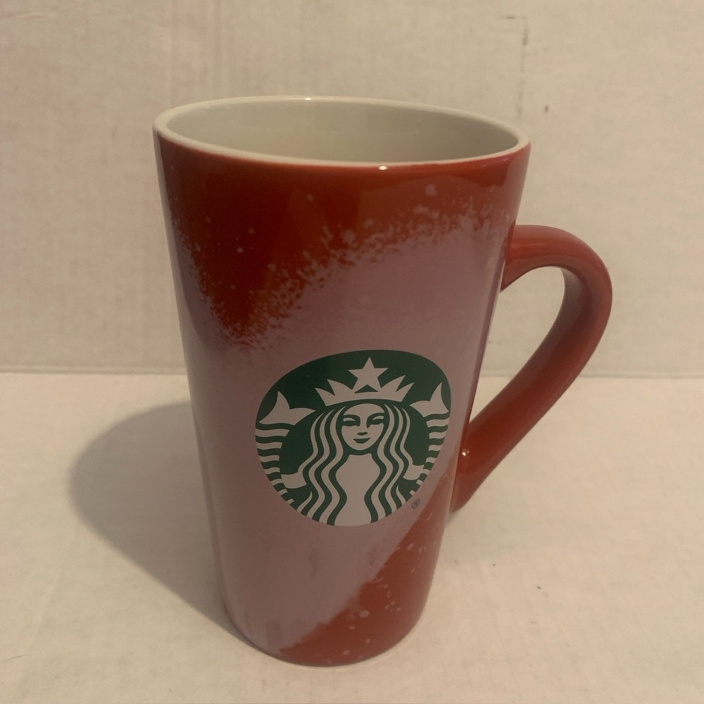 Starbucks 2021 Pink Heart on Red Tall Coffee Cup Mug 16oz